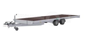 Eduard plateauwagen 6020-4-PV-3056, Lxb 606x200cm, Bruto 3000kg (2307kg netto), Lvh 56cm, Vlak zonder borden, Tandemas geremd, Banden 195/55R10