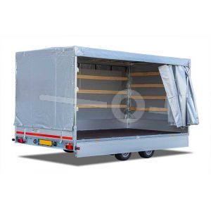 Schuifzeil huifdoek voor Eduard plateauwagen 310x200, 180cm hoog vanaf de laadvloer, (zonder frame) diverse kleuren mogelijk