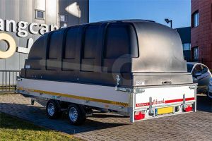 Achteraanzicht gesloten autotransporter Eduard 4018-4-PMB30-270-56 406x180cm 2700kg met kunststof kap