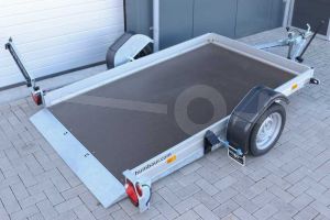 Humbaur hydraulisch zakbare transporter HKT 752515 S, 250x156cm, bruto laadvermogen 750kg, met elektrische bediening op de dissel