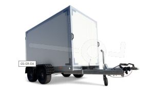 VDM gesloten aanhangwagen (lxbxh) 300x150x150cm,  Bruto 2700kg (2093kg netto), Witte PPL panelen, Tandemas geremd.