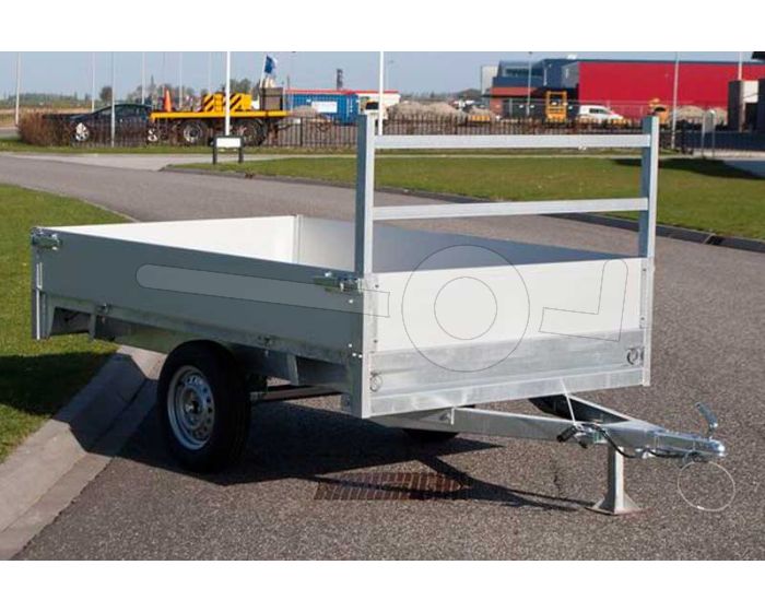 Twins Trailers enkelas plateauwagen 257x157cm 750kg ongeremd
