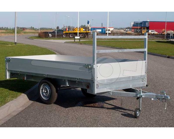 Plateauwagen Twins Trailers enkelas 307x157cm 750kg ongeremd