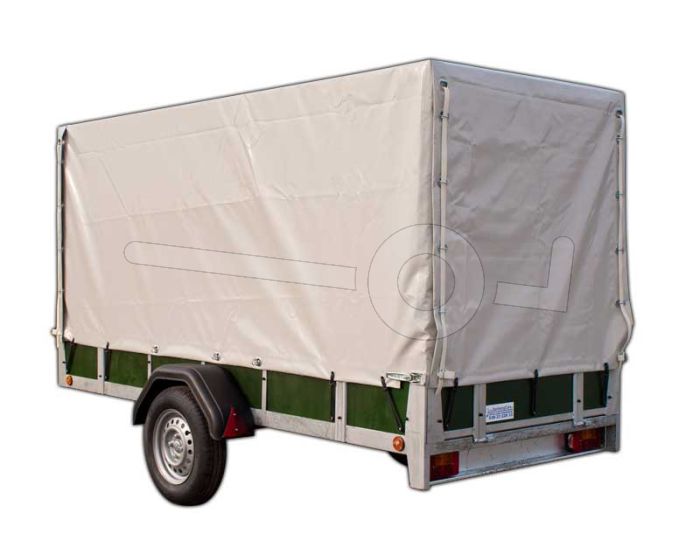 Complete huif van 150 cm hoog voor een Twins Trailers aanhangwagen 200 x 132 cm