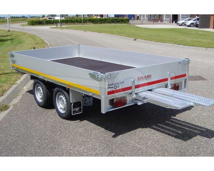 Eduard tandemas multitransporter met 40cm borden 310x160cm 750kg ongeremd lvh 63cm