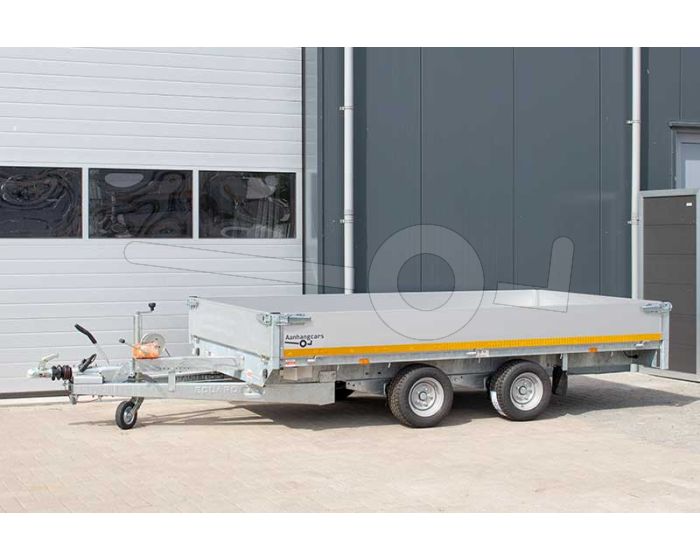 Eduard multitransporter tandemas 310x160cm 30cm aluminium borden 2000kg laadvloerhoogte 56cm