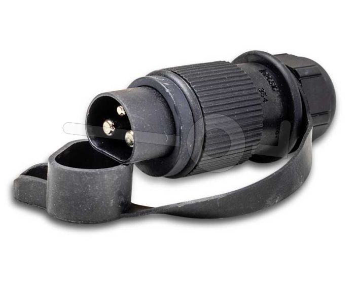 Aspöck 3 polige stekker t.b.v. laden accu Eduard aanhanger