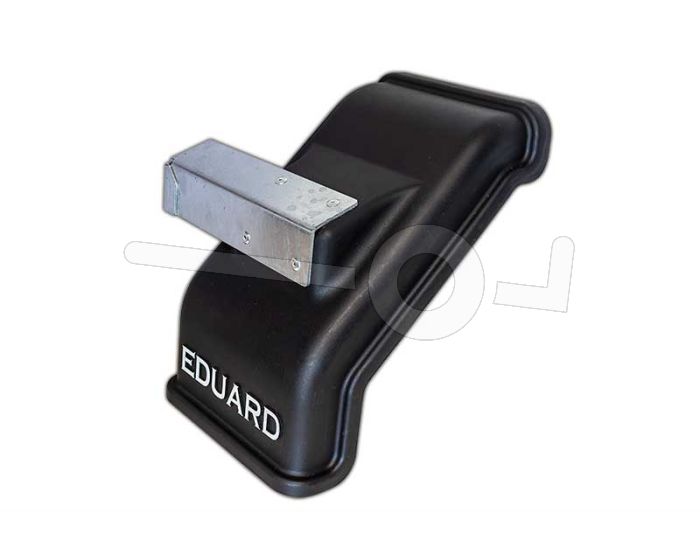 Kunststof spatscherm Eduard met steun, rechts