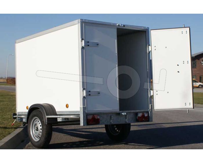Geremde enkelasser Power Trailer gesloten aanhangwagen 200x132x125cm bruto laadvermogen 1000kg