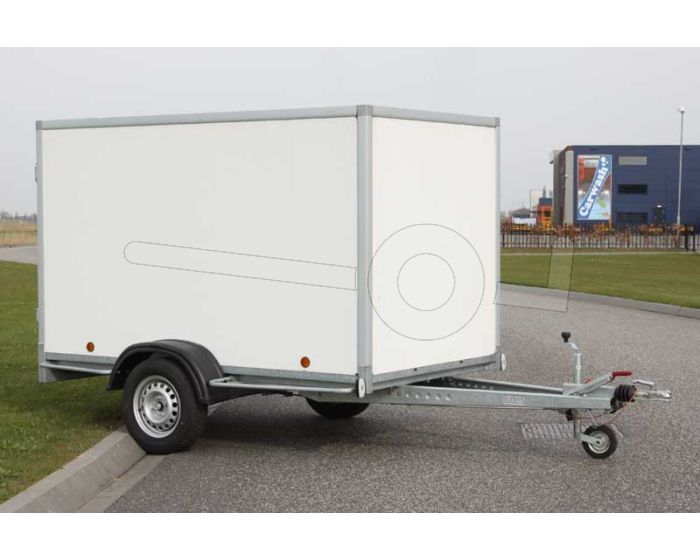 Power Trailer enkelasser gesloten aanhangwagen 225x157x150 cm bruto laadvermogen 750 kg ongeremd