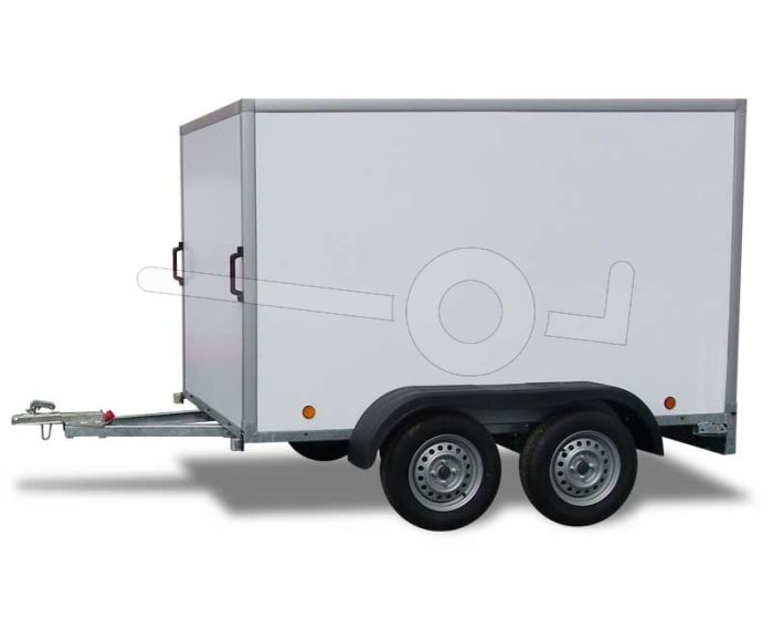 Power Trailer gesloten aanhangwagen 252x150x180cm, model PS Nr2 type 8, Bruto 750kg, Tandemas ongeremd