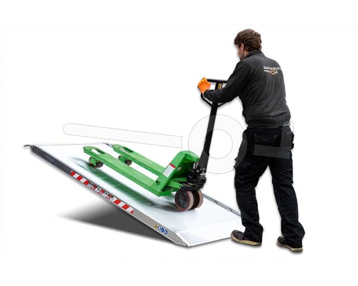 Metalmec MPC brede aluminium oprijplaat geschikt voor palletwagen