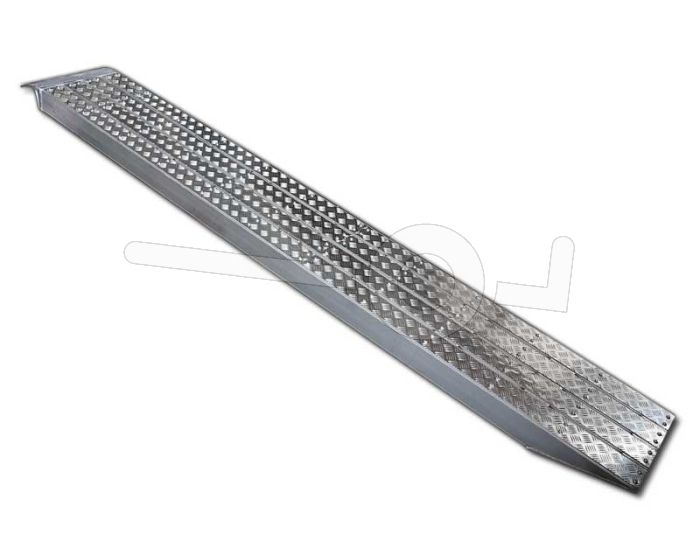 Aluminium oprijplaat Metalmec M120S/6/50 met aluminium loopvlak 500x72cm draagvermogen 4787kg