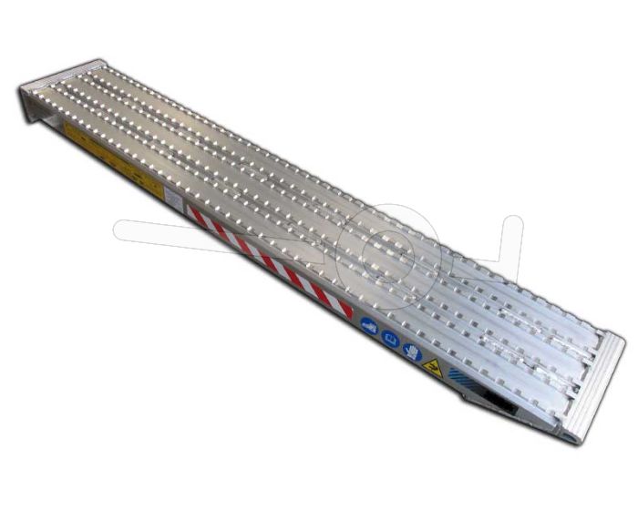 Aluminium oprijplaat Metalmec M105F/390/2000 200x39cm draagvermogen 10750kg