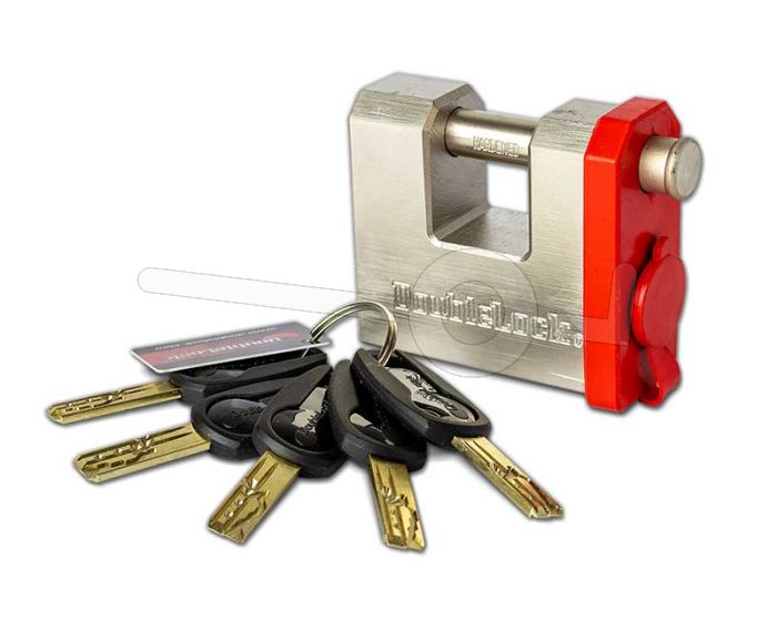 DoubleLock Padlock-X hangslot, SCM gekeurd, ten behoeve van DoubleLock Fixed Lock disselsloten, voorzien van 5 sleutels