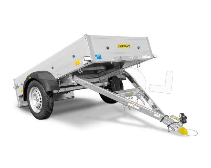 Humbaur H 752010 DK Startrailer met opvouwbare dissel 750kg ongeremde enkelasser