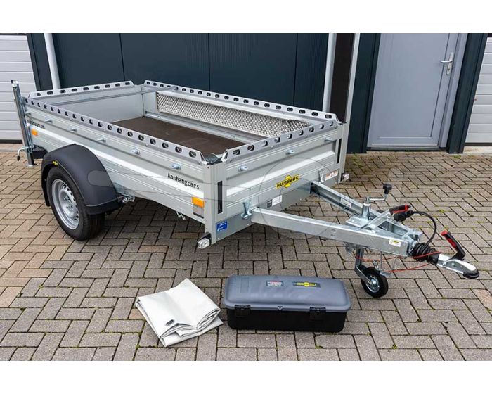 Vooraanzicht Humbaur HA 132513 Allrounder RSD aluminium open aanhangwagen met oprijplaten