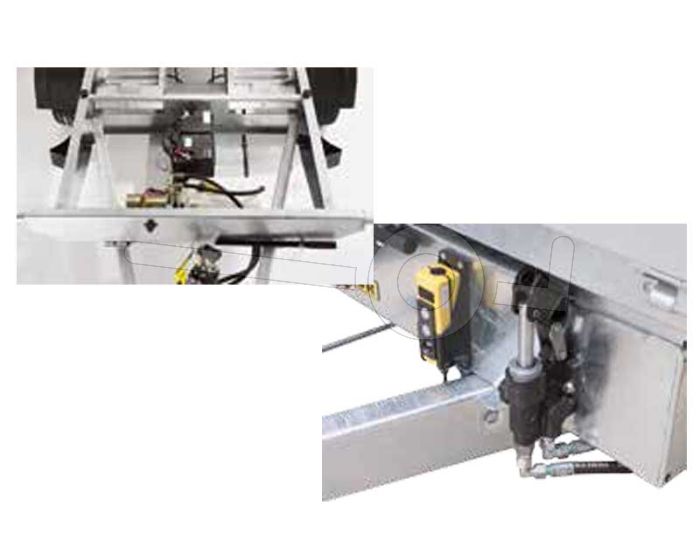 Optionele elektrische pomp voor handmatig bediende Humbaur HUK kipper 273117 en 303117