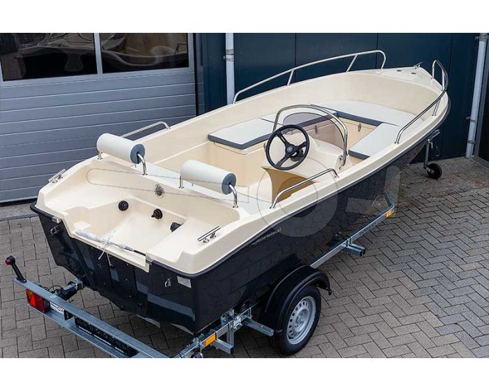 Polyester consoleboot IZI-Line 460 Deluxe ivoor / zwartgrijs