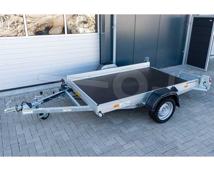 Humbaur HKT 132515 S verlaagbare aanhangwagen met elektrische bediening, afmeting 250x157cm, bruto 1350kg