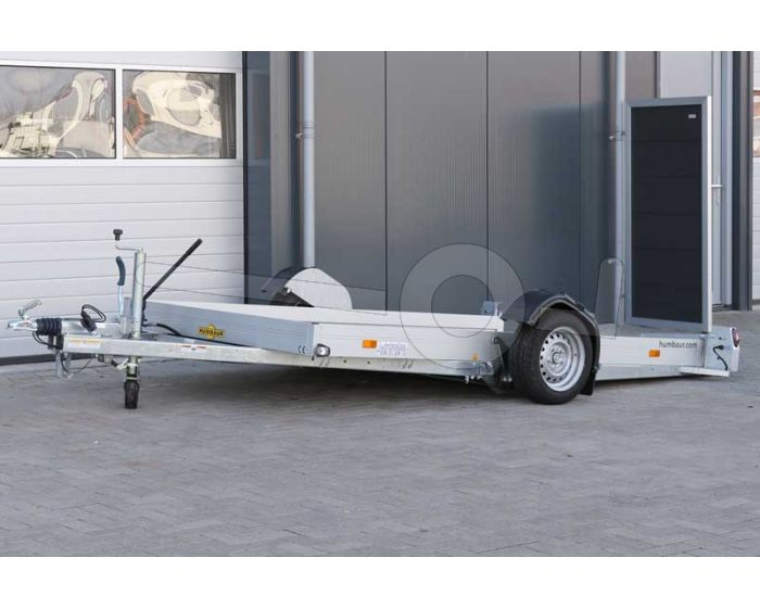 Humbaur hydraulisch zakbare transporter HKT 153117 S, 310x176cm, bruto laadvermogen 1500kg, met elektrische bediening op de dissel