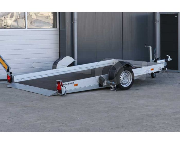 Humbaur hydraulisch zakbare transporter HKT 183117 S, 310x176cm, bruto laadvermogen 1800kg, met elektrische bediening op de dissel
