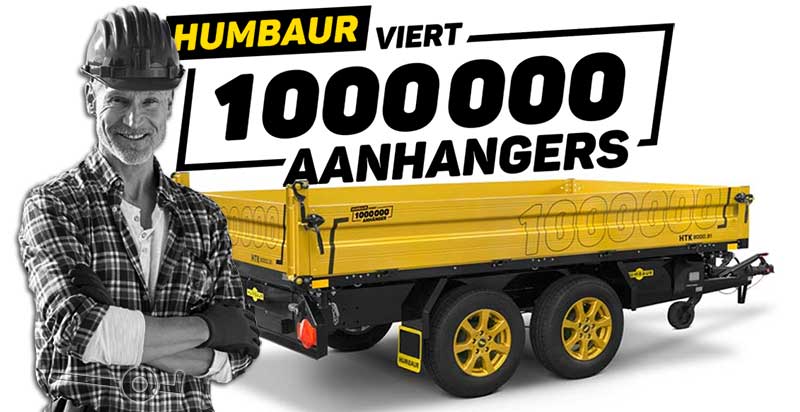 De 1.000.000ste Humbaur aanhangwagen en een tevreden gebruiker
