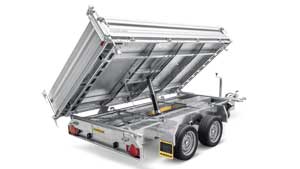 Tandemas drie zijdige kipper