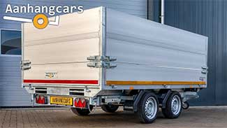 Driezijdige Eduard kipper die is uitgerust met 70cm hoge opzetborden.